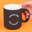 Taza de Cerámica de Coffee Time Negra 390 mL Miniso