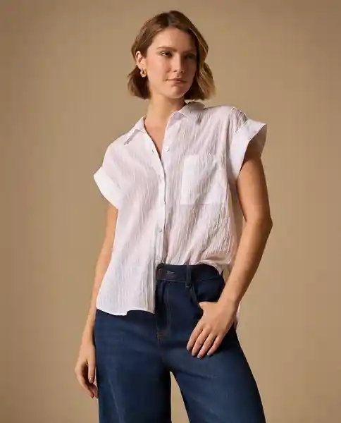 Camisa Blanco 0 Claro Talla L 419G021 Esprit