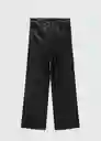 Pantalón High Negro Talla 44 Mujer Mango