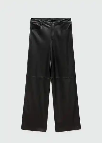 Pantalón High Negro Talla 44 Mujer Mango