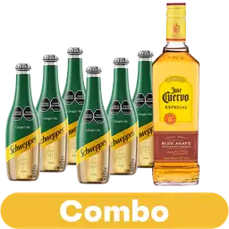 Combo Gaseosa Schweppes Ginger 300 mL 6 Unds + Tequila