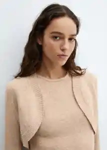 Buzo Cardigan Agurxin Arena Talla L Mujer Mango