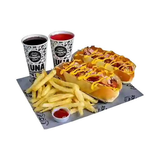 2 Hot Dog Big Kamaos + 2 Bebidas