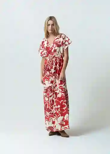 Vestido Lenni Mujer Rojo Pompeya Oscuro Talla S 572G344 Naf Naf