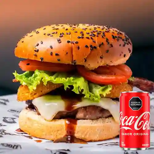 Hamburguesa Playboy Sencilla +Cocacola Org 235 ml