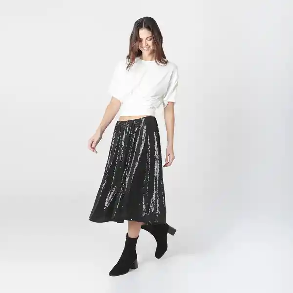 Camiseta Cuello Redondo Manga Corta Blanco Talla M 721097