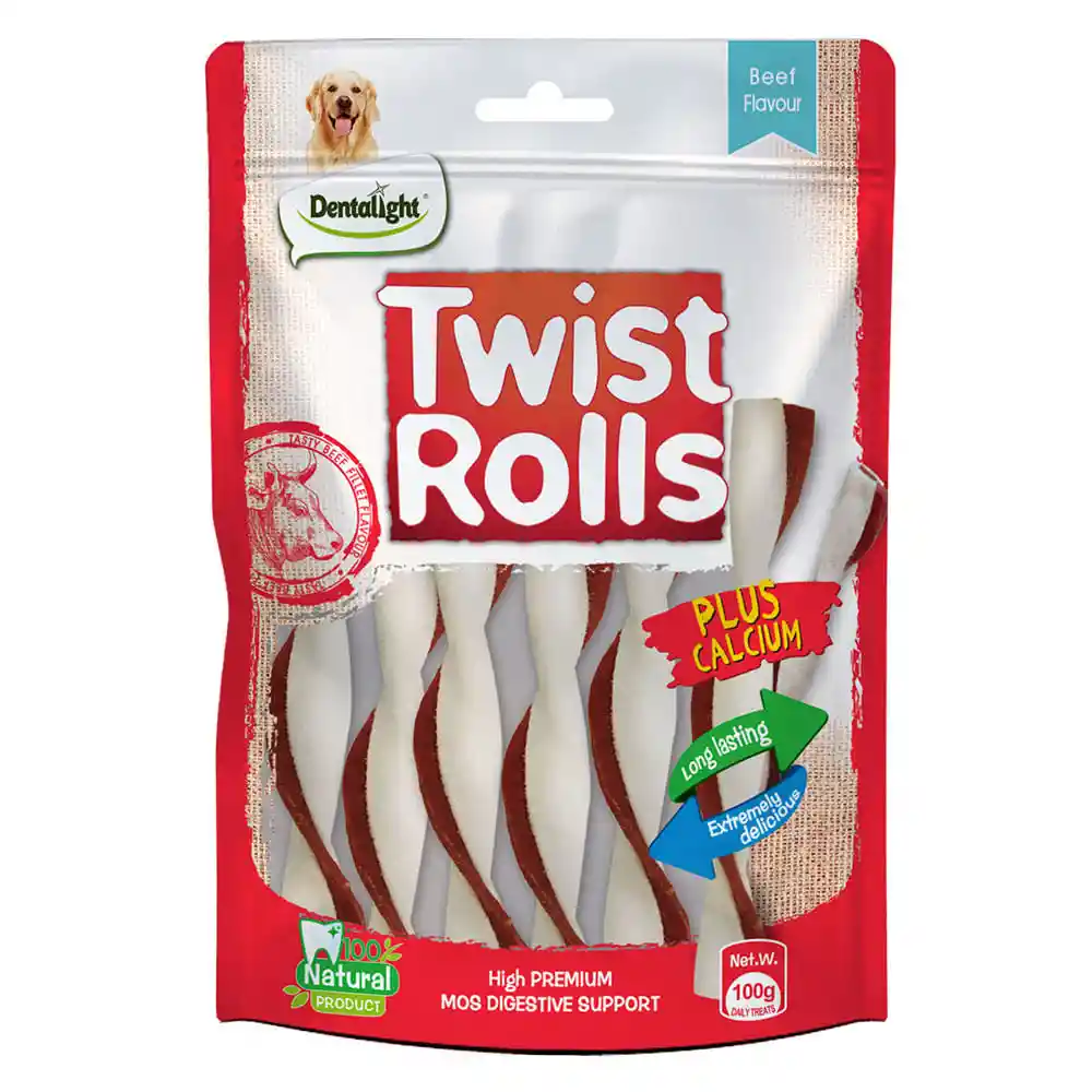 Dentaligth Snack Para Perro Twist Rolls Todas Las Etapas Carne