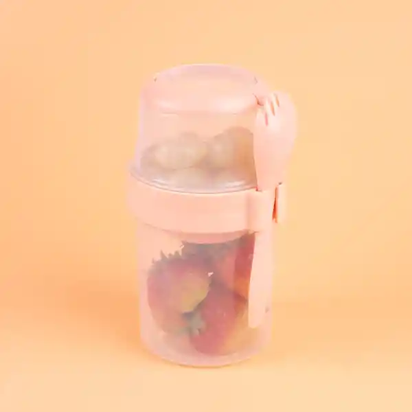 Vaso Mezclador de Doble Capa S Rosa 870 mL Miniso