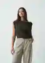 Blusa Manga Sisa Verde Galeras Ultraoscuro M 082G075 Naf Naf