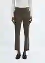 Pantalón Warm Gris Talla 38 Mujer Mango