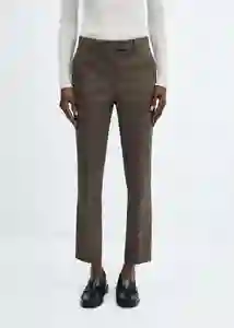 Pantalón Warm Gris Talla 38 Mujer Mango