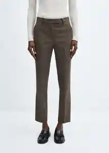 Pantalón Warm Gris Talla 38 Mujer Mango