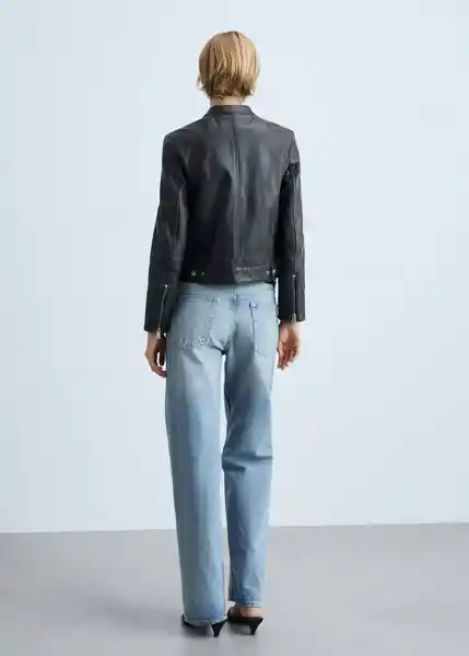 Chaqueta Moto Negro Talla 28 Mujer Mango