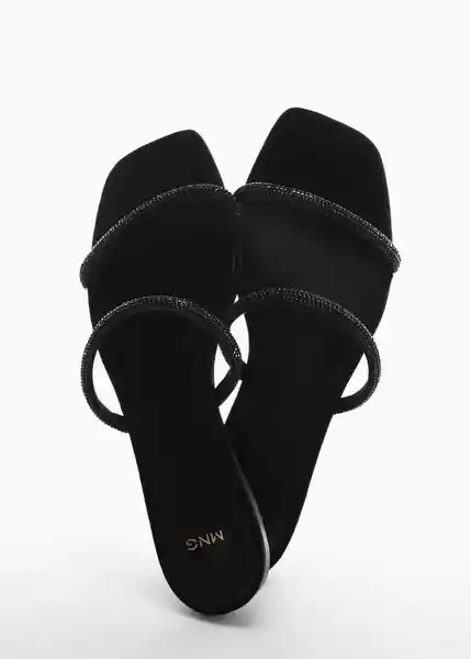 Sandalias Funky Negro Talla 39 Mujer Mango