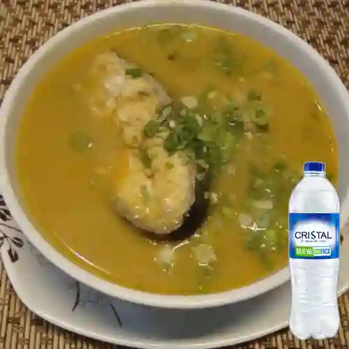 Combo Caldo de Pescado Blanco + Cristal Sin Gas 600 ml