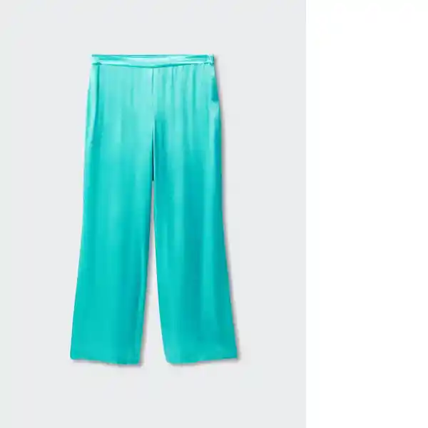 Pantalón Ula-A Turquesa Talla S Mujer Mango