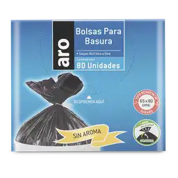 Aro Bolsas para Basura  sin Aroma Color Negro