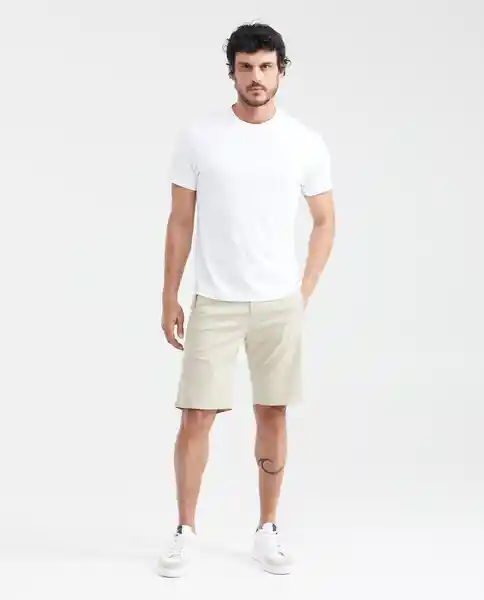 Short Elasticated Waist Crudo Beige Claro Talla 28 Chevignon