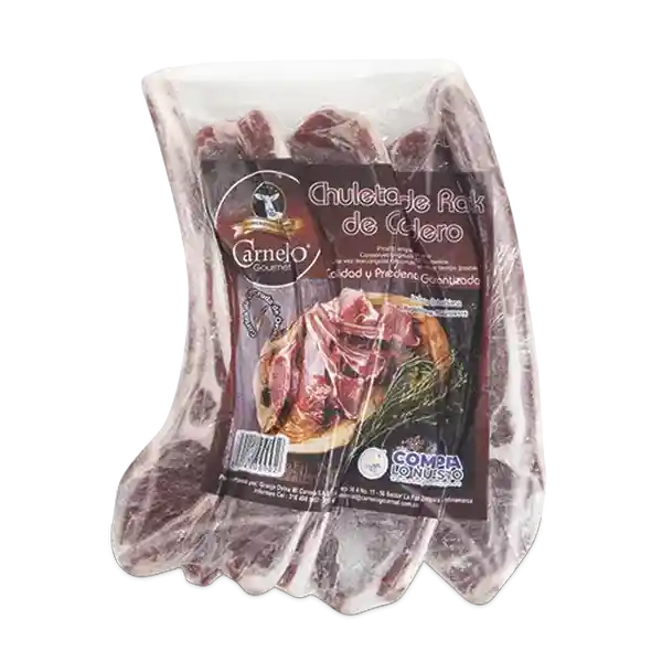Carnero Gourmet Chuleta de Rack de Cordero