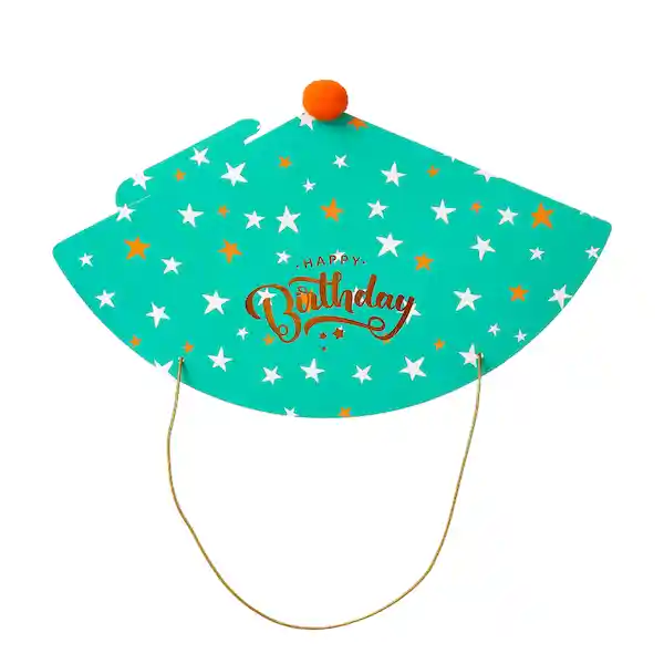 Miniso Sombrero de Fiesta de Cumpleaños Estrellas Verde