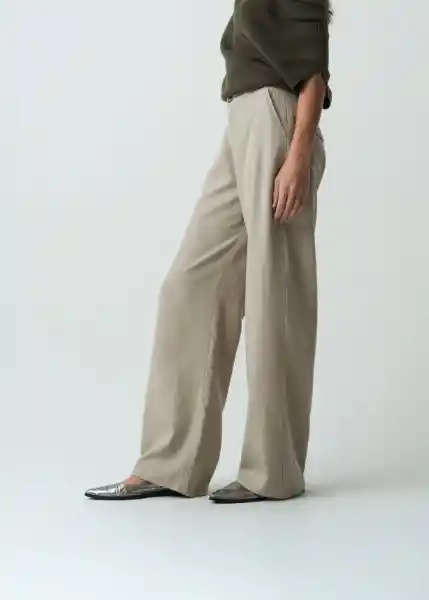 Pantalón Doha Gris Aluminio Claro Talla 10 432G376 Naf Naf
