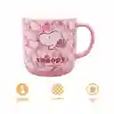 Taza Cerámica de Snoopy Rosa 410 mL Miniso