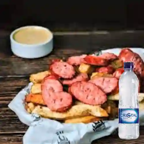 Combo Choripapa + Cristal Sin Gas 500 ml