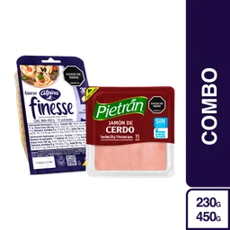 Combo Queso y Jamon: Finesse Mozarella Tajado + Pietrán Jamón