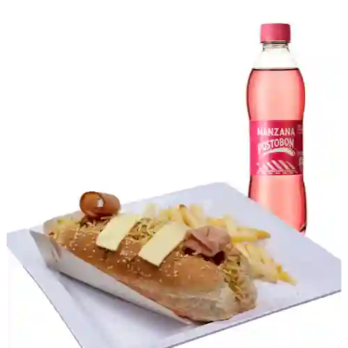 Hot Dog Sencillo + Papa y Gaseosa