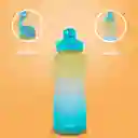 Cilindro Plástico Con Asa Amarillo y Azul 2 L Miniso