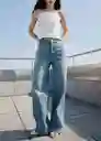 Jean Niki Tejano Medio Talla 40 Mujer Mango