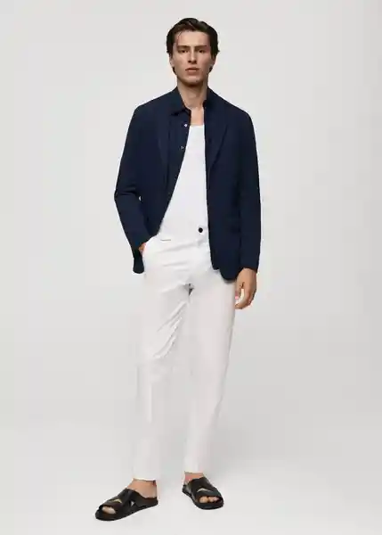 Blazer Americana Verner Navy Talla 50 Hombre Mango