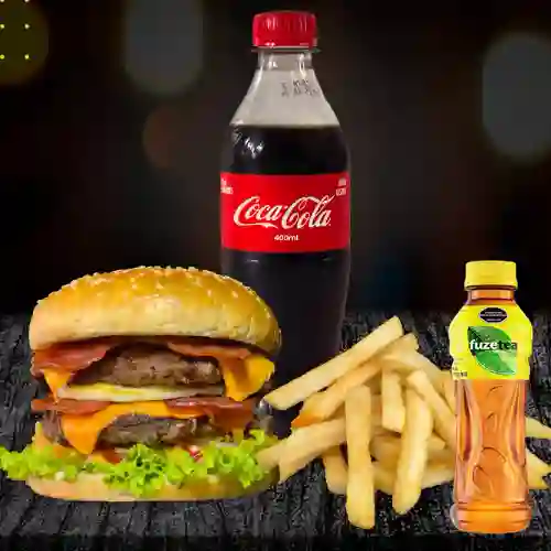 Combo Doble Mixto + Fuze Tea Limón 400ML