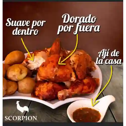 Pollo Entero Asado Al Carbón