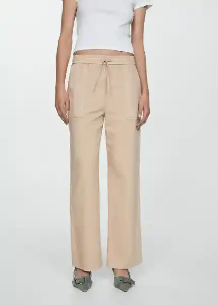 Pantalón Suki Arena Talla L Mujer Mango