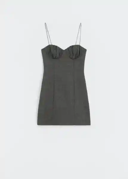 Vestido Geranio Gris Talla S Mujer Mango