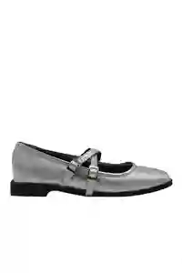 Baletas Elise Plata Talla 38 Mercedes Campuzano