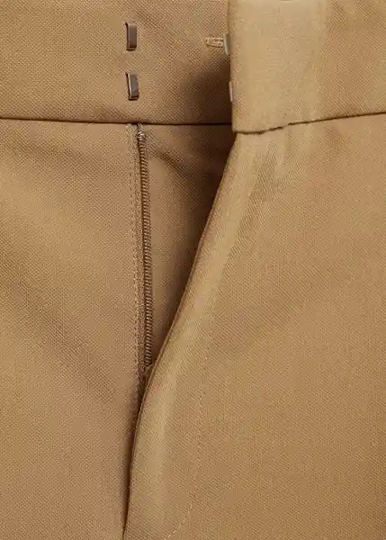 Pantalón Cesarw Camel Talla 36 Mujer Mango