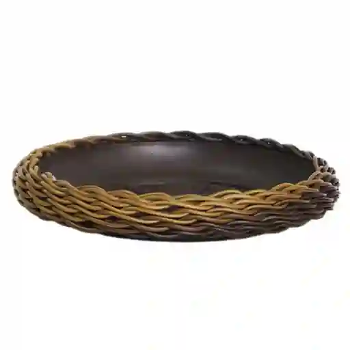 Fercon Plato Tejido Fibra Natural Café 21 cm