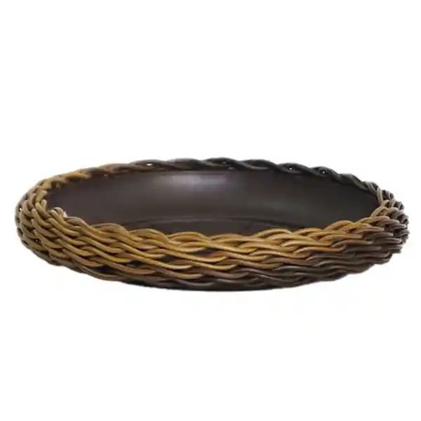 Fercon Plato Tejido Fibra Natural Café 21 cm