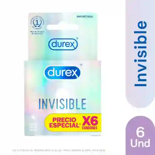 Condones Durex Invisible Caja 6 Unidades