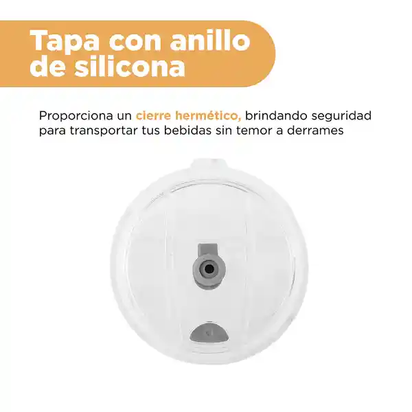 Taza de Cerámica Con Pitillo Serie Silver Grey Miniso