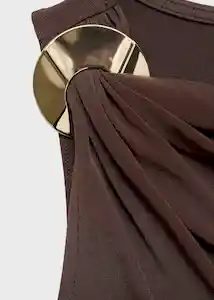 Vestido Mile Chocolate Talla S Mujer Mango