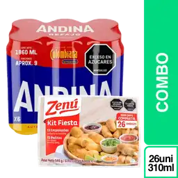 Combo Andina Refajo + Zenú Empanada Carne y Palito Queso
