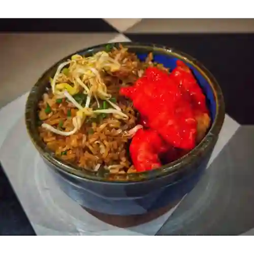 Arroz Al Wok con Pollo Agridulce