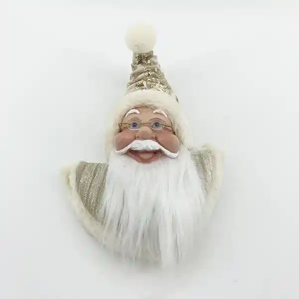Burica Muñeco Cara Santa Ornamento Champaña 25 cm
