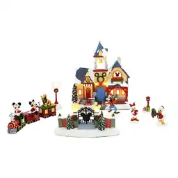 Disney Decoración Villa Navideña Luz Led Mickey y Sus Amigos
