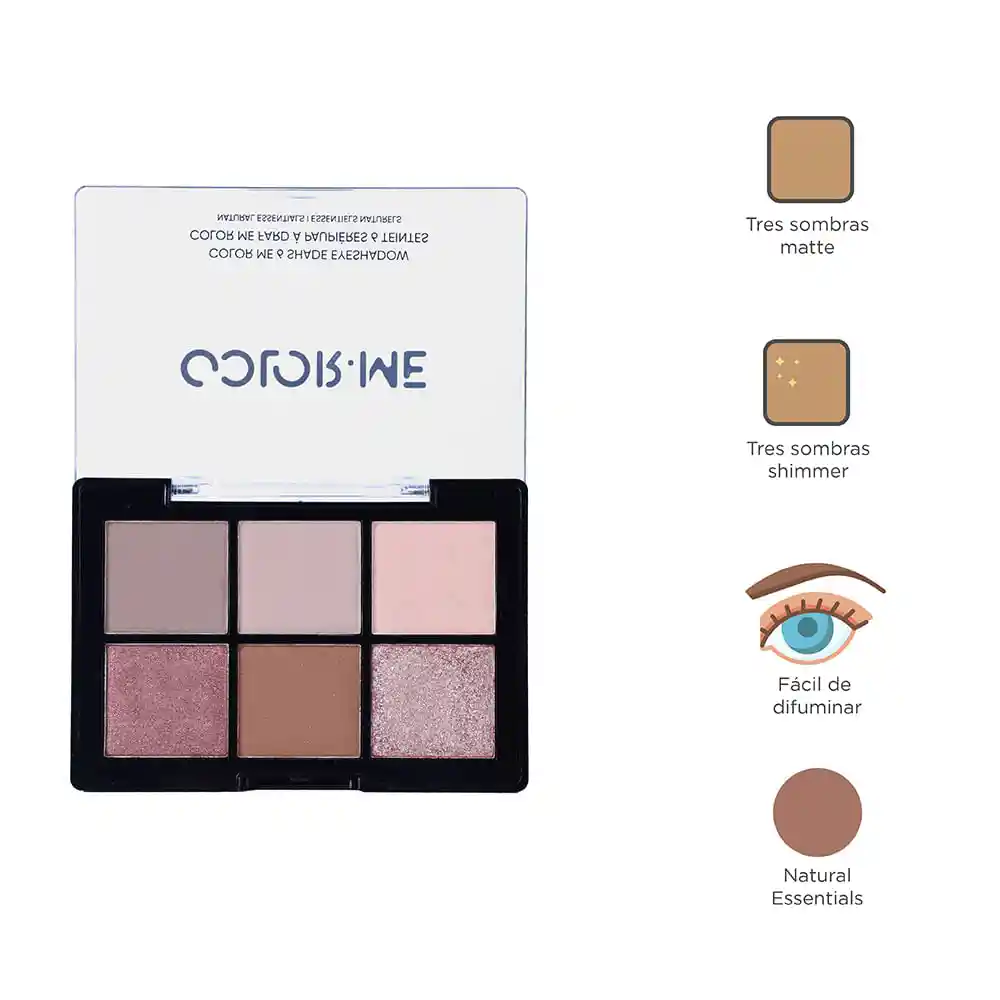 Miniso Sombra de Ojos de 6 Tonos Color me Natural Essentials