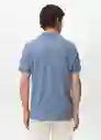 Camiseta Polo Rea Azul Talla M Hombre Mango