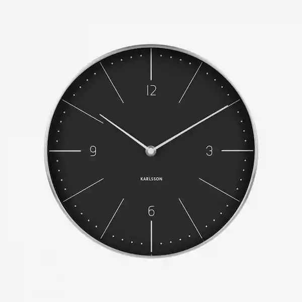 Inkanta Reloj de Pared Números Normann Negro